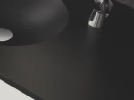 Plan vasque lavabo circulaire ⦰ 30 cm sur mesure Largeur 50 à 201 x P 40 à 51 cm Finition lisse 10 couleurs au choix, Anti bactérien Résine Akrytan® dans la masse Livraison Offerte.